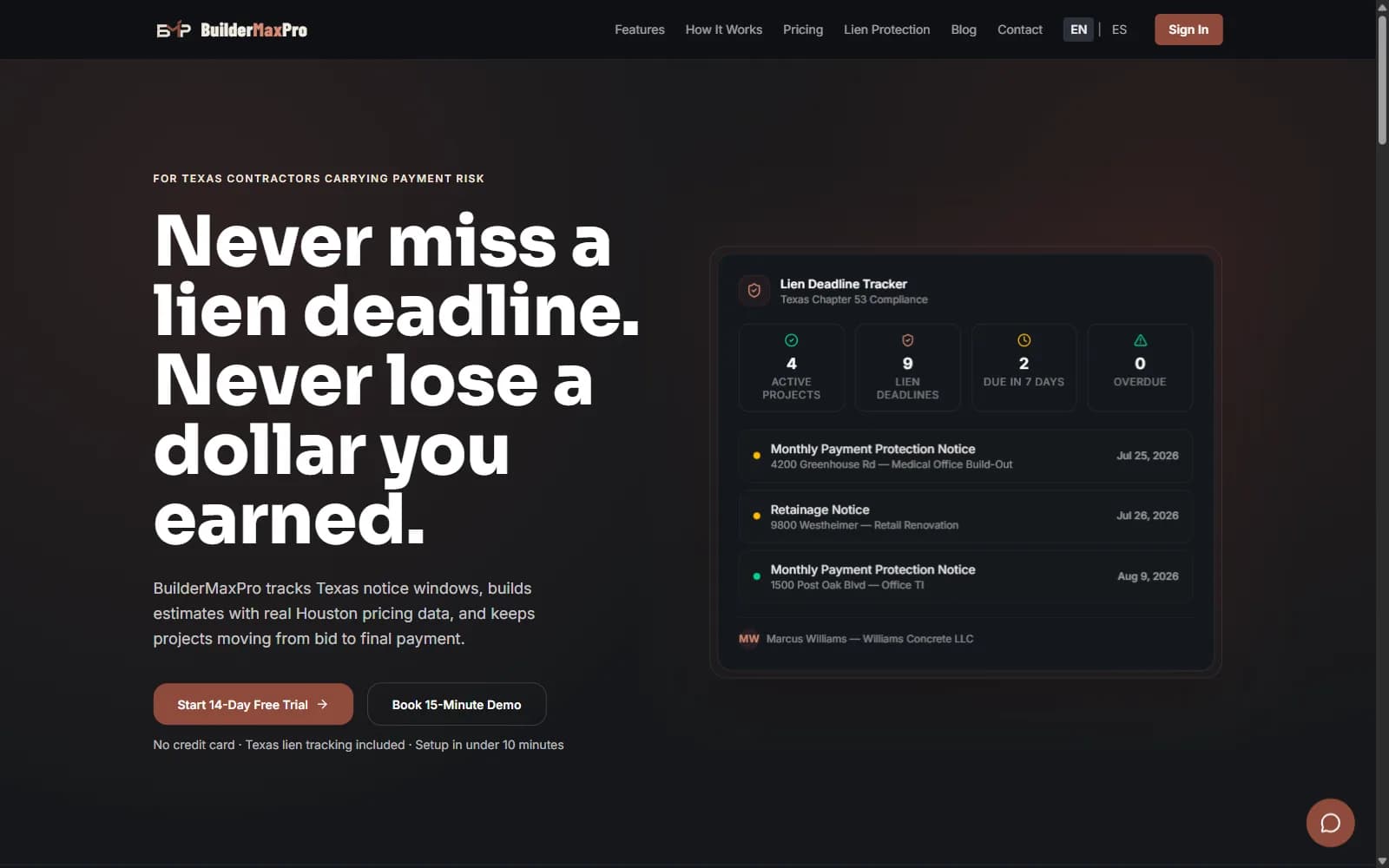BuilderMaxPro website