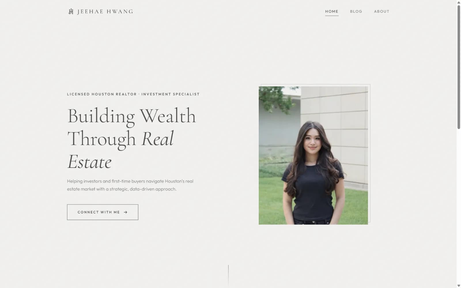 Jeehae Hwang Real Estate website