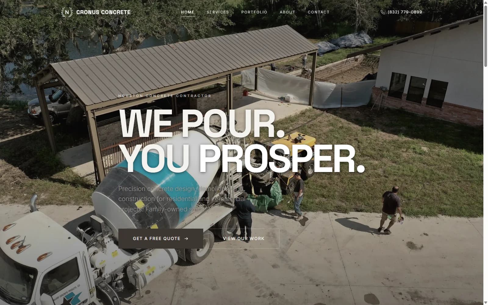 Cronus Concrete website